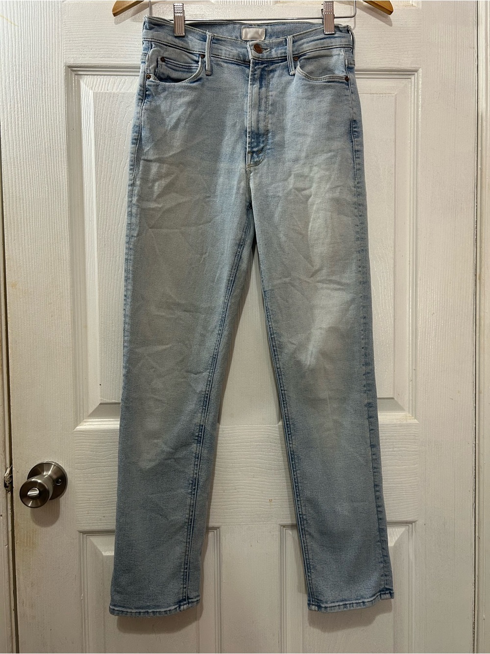 MOTHER The Dazzler Ankle Jeans Size 27 Light Wash High Rise Skinny Straight Deni